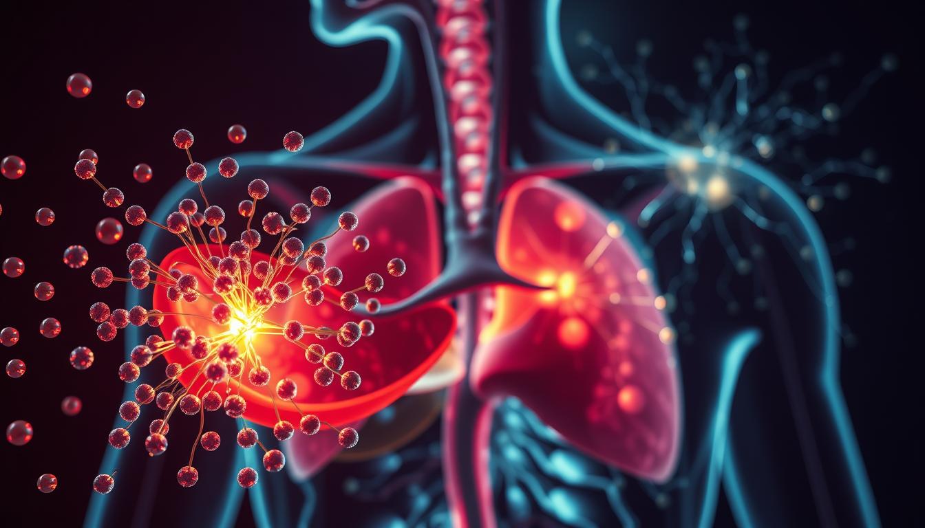 Hormonal changes during fasting: a vibrant, detailed cross-section showcasing the human endocrine system. In the foreground, a dramatic cascade of hormones - insulin, cortisol, growth hormone, and more - interacting dynamically. The middle ground features the pituitary gland, thyroid, and adrenal glands, depicted in vivid anatomical precision. In the background, a glowing network of nerve impulses and metabolic pathways, illuminating the complex physiological mechanisms underlying the body's fasting response. Crisp lighting, a shallow depth of field, and a moody, muted color palette convey the intricate, nuanced nature of this crucial biological process.