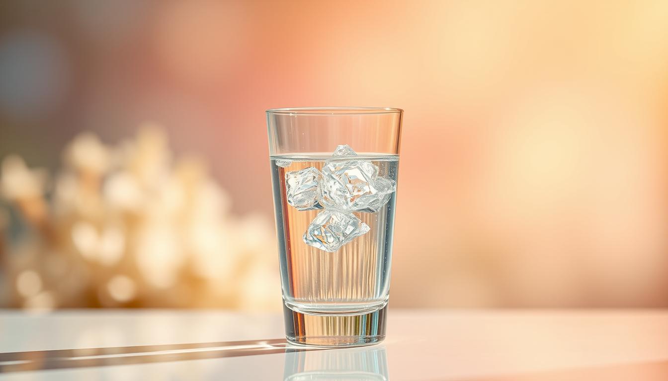 A crystal-clear glass of water set against a serene, vibrant backdrop. The water glistens and reflects the surrounding environment, creating a captivating visual. In the foreground, the glass is positioned prominently, with its contents appearing refreshingly cool and inviting. The middle ground features a minimalist, nature-inspired setting, perhaps with soft, blurred foliage or a calming landscape. The background is hazy and dreamlike, emphasizing the tranquility and lightness of the scene. Warm, natural lighting bathes the entire composition, giving it a soothing, wholesome atmosphere that encourages the viewer to pause and contemplate the power of hydration for weight loss. A crystal-clear glass of water set against a serene, vibrant backdrop. The water glistens and reflects the surrounding environment, creating a captivating visual. In the foreground, the glass is positioned prominently, with its contents appearing refreshingly cool and inviting. The middle ground features a minimalist, nature-inspired setting, perhaps with soft, blurred foliage or a calming landscape. The background is hazy and dreamlike, emphasizing the tranquility and lightness of the scene. Warm, natural lighting bathes the entire composition, giving it a soothing, wholesome atmosphere that encourages the viewer to pause and contemplate the power of hydration for weight loss.
