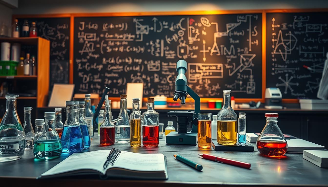 A laboratory table cluttered with scientific equipment, beakers, and test tubes of various colored liquids. In the foreground, a microscope and notebook, hinting at in-depth research. The background features a large chalkboard covered in equations and diagrams, conveying a sense of academic rigor. Vibrant, epic lighting bathes the scene, casting dramatic shadows and highlights, creating an air of discovery and investigation. The overall composition suggests a meticulous, evidence-based approach to debunking common misconceptions about "vaccine detox" and natural health claims. A laboratory table cluttered with scientific equipment, beakers, and test tubes of various colored liquids. In the foreground, a microscope and notebook, hinting at in-depth research. The background features a large chalkboard covered in equations and diagrams, conveying a sense of academic rigor. Vibrant, epic lighting bathes the scene, casting dramatic shadows and highlights, creating an air of discovery and investigation. The overall composition suggests a meticulous, evidence-based approach to debunking common misconceptions about "vaccine detox" and natural health claims.