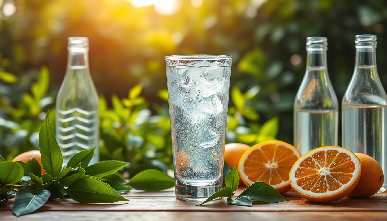 A serene, sun-lit scene of a refreshing glass of water on a wooden table, surrounded by fresh green leaves and vibrant fruits. The glass is sweating, hinting at the cool, hydrating properties within. In the foreground, neatly arranged bottles of water and sliced citrus fruits, emphasizing the importance of proper hydration for natural weight loss. The middle ground features a lush, verdant background, creating a calming, rejuvenating atmosphere. Soft, diffused lighting casts a warm, inviting glow, encouraging the viewer to pause, hydrate, and embrace the journey to effortless weight management. A serene, sun-lit scene of a refreshing glass of water on a wooden table, surrounded by fresh green leaves and vibrant fruits. The glass is sweating, hinting at the cool, hydrating properties within. In the foreground, neatly arranged bottles of water and sliced citrus fruits, emphasizing the importance of proper hydration for natural weight loss. The middle ground features a lush, verdant background, creating a calming, rejuvenating atmosphere. Soft, diffused lighting casts a warm, inviting glow, encouraging the viewer to pause, hydrate, and embrace the journey to effortless weight management.