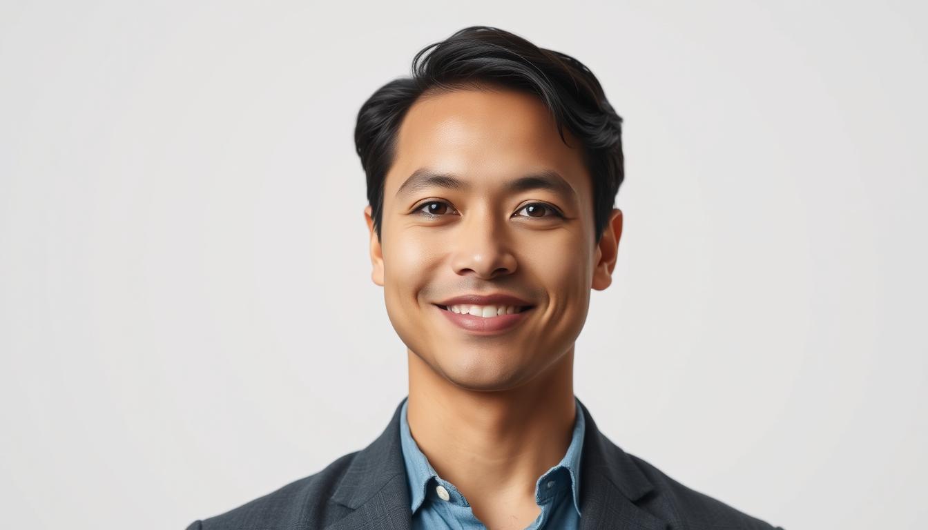 A well-lit, high-resolution studio photograph of a person's upper body and face, centered in the frame with a warm, vibrant lighting setup. The subject should appear relaxed and approachable, with a slight, friendly smile. The background should be a simple, uncluttered white or light gray backdrop, allowing the subject to be the focal point. The overall mood should convey a sense of professionalism and approachability, reflecting the subject's expertise and suitability for the intended audience. A well-lit, high-resolution studio photograph of a person's upper body and face, centered in the frame with a warm, vibrant lighting setup. The subject should appear relaxed and approachable, with a slight, friendly smile. The background should be a simple, uncluttered white or light gray backdrop, allowing the subject to be the focal point. The overall mood should convey a sense of professionalism and approachability, reflecting the subject's expertise and suitability for the intended audience.