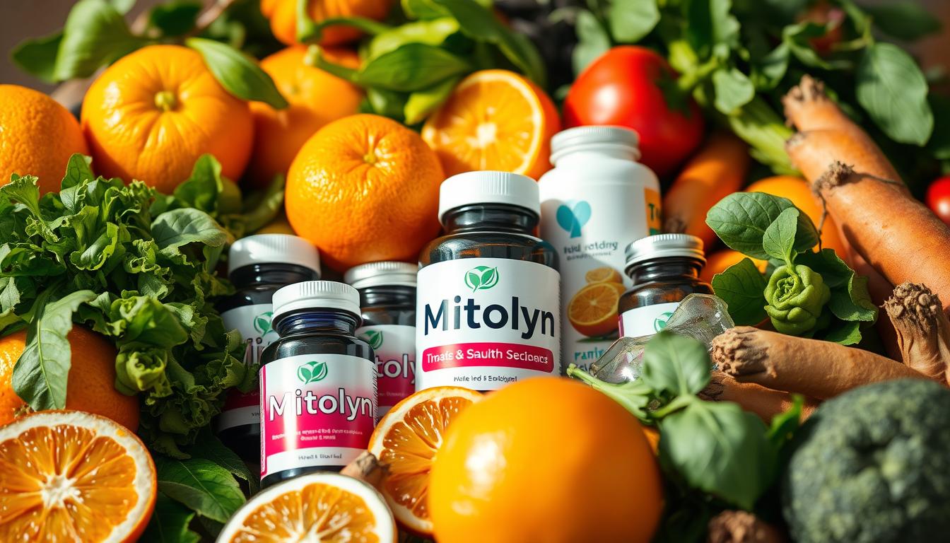 Vibrant, close-up shot of various health supplements, including a bottle of Mitolyn, surrounded by a bountiful harvest of fresh produce - juicy oranges, leafy greens, and crunchy vegetables. The lighting is warm and natural, casting a gentle glow on the scene. The focus is sharp, drawing the viewer's attention to the unexpected synergy between modern wellness products and the timeless goodness of whole, unprocessed foods. The overall composition conveys a sense of balance, vitality, and the pleasant surprises that can emerge from a commitment to holistic health. Vibrant, close-up shot of various health supplements, including a bottle of Mitolyn, surrounded by a bountiful harvest of fresh produce - juicy oranges, leafy greens, and crunchy vegetables. The lighting is warm and natural, casting a gentle glow on the scene. The focus is sharp, drawing the viewer's attention to the unexpected synergy between modern wellness products and the timeless goodness of whole, unprocessed foods. The overall composition conveys a sense of balance, vitality, and the pleasant surprises that can emerge from a commitment to holistic health.