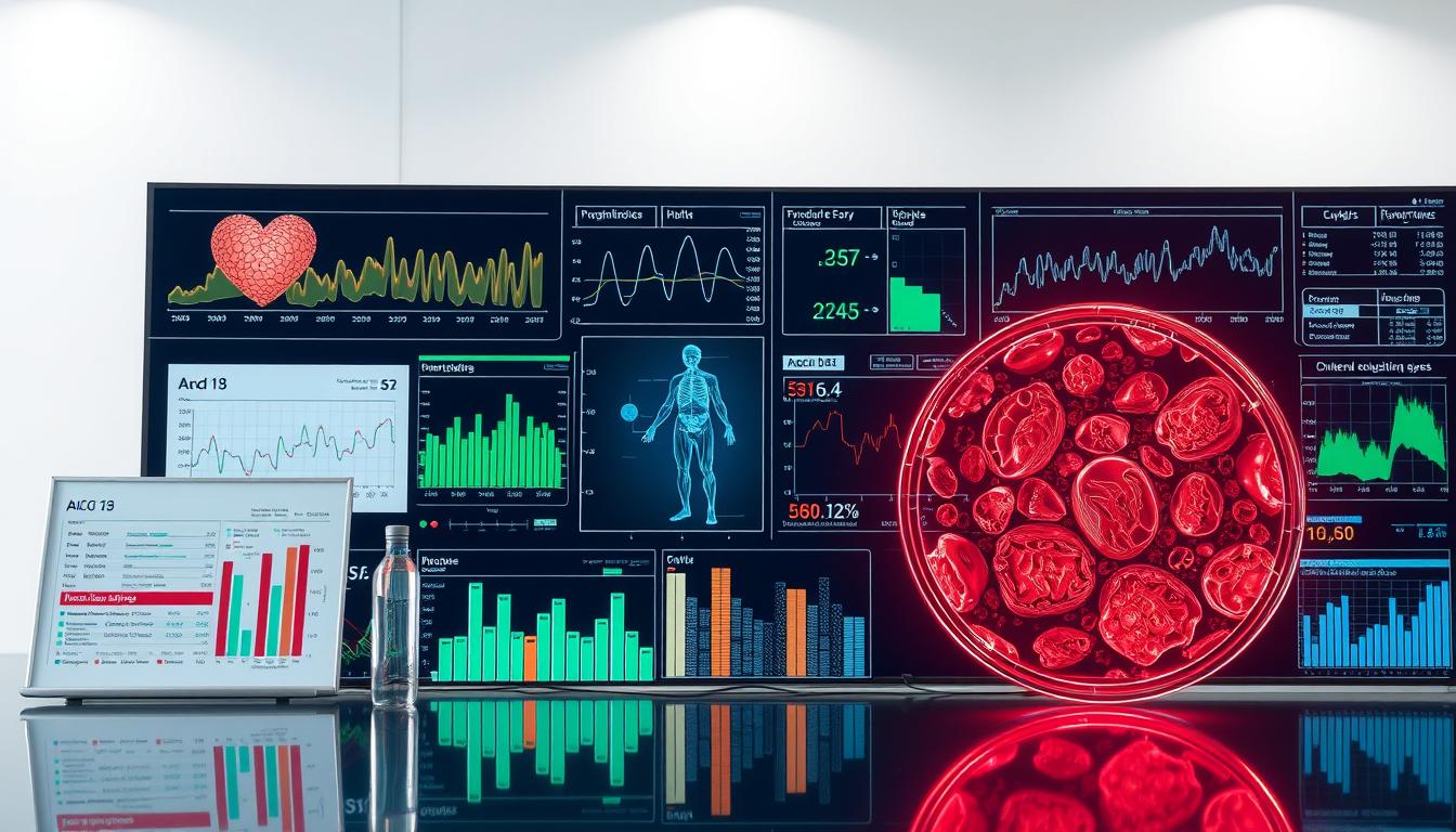 high resolution, hyper-detailed, scientifically accurate medical illustration of various health test results, medical studies, and clinical data in a vibrant, authoritative, and informative style, set against a clean, professional backdrop with modern lighting, shot with a high-quality camera lens to emphasize the clarity and precision of the evidence