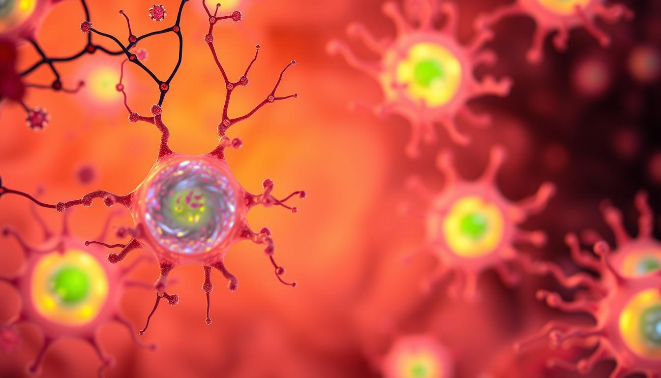 A captivating microscopic view of the stem cell reprogramming process. In the foreground, a cluster of pluripotent stem cells, their nuclei glowing with the vibrant hues of cellular rejuvenation. Surrounding them, a web of intricate molecular pathways, intricate dance of transcription factors and epigenetic modifiers, orchestrating the transformation. In the middle ground, a kaleidoscope of cellular organelles, mitochondria and ribosomes, pulsing with the energy of cellular rebirth. The background bathes in a warm, diffused light, suggesting the potential for longevity and renewed vitality. An awe-inspiring glimpse into the science of regeneration, a window into the future of medicine. A captivating microscopic view of the stem cell reprogramming process. In the foreground, a cluster of pluripotent stem cells, their nuclei glowing with the vibrant hues of cellular rejuvenation. Surrounding them, a web of intricate molecular pathways, intricate dance of transcription factors and epigenetic modifiers, orchestrating the transformation. In the middle ground, a kaleidoscope of cellular organelles, mitochondria and ribosomes, pulsing with the energy of cellular rebirth. The background bathes in a warm, diffused light, suggesting the potential for longevity and renewed vitality. An awe-inspiring glimpse into the science of regeneration, a window into the future of medicine.