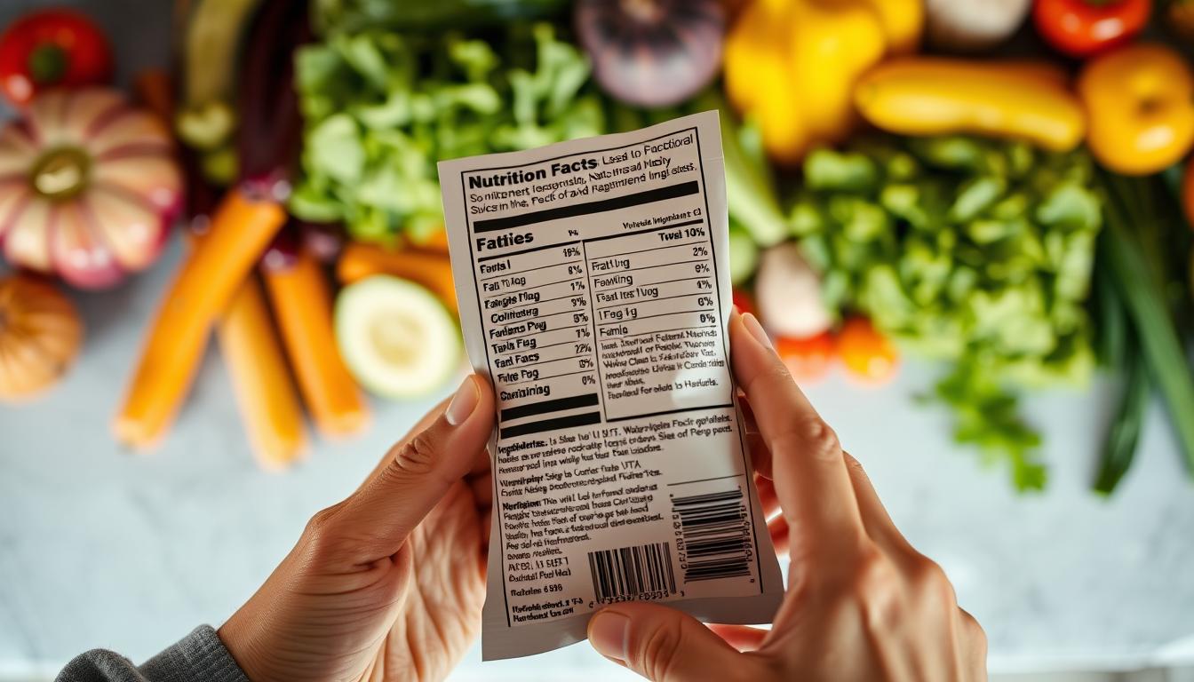 A detailed close-up of a person's hands carefully examining the nutrition facts panel and ingredient list on the back of a packaged food product, with a vibrant, well-lit background showcasing an assortment of fresh, colorful whole foods. The lighting is warm and diffused, highlighting the focus and concentration on the label reading. The camera angle is angled slightly from above, emphasizing the importance of being an informed consumer and making mindful food choices. The overall scene conveys a sense of conscious, deliberate decision-making around incorporating functional, nutrient-dense ingredients into one's diet. A detailed close-up of a person's hands carefully examining the nutrition facts panel and ingredient list on the back of a packaged food product, with a vibrant, well-lit background showcasing an assortment of fresh, colorful whole foods. The lighting is warm and diffused, highlighting the focus and concentration on the label reading. The camera angle is angled slightly from above, emphasizing the importance of being an informed consumer and making mindful food choices. The overall scene conveys a sense of conscious, deliberate decision-making around incorporating functional, nutrient-dense ingredients into one's diet.
