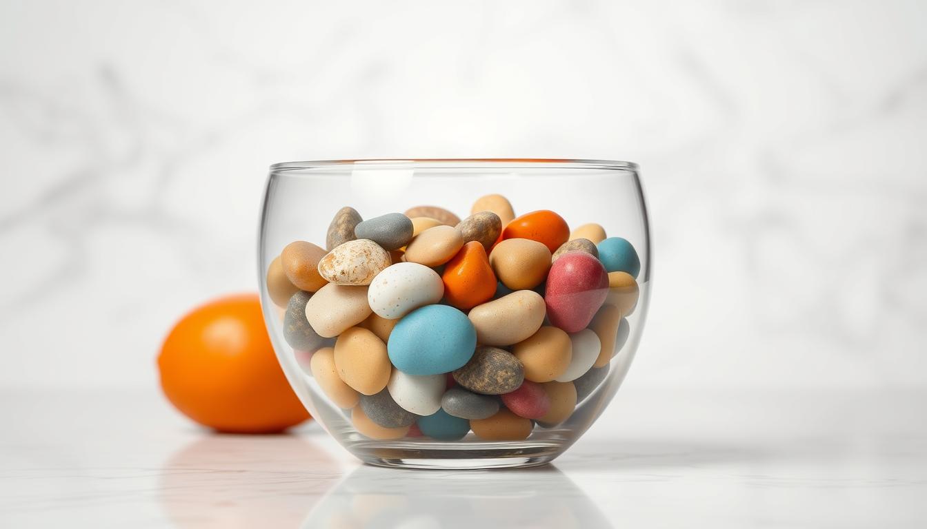 A vibrant, high-quality image depicting the macronutrient breakdown of a ketogenic diet. In the foreground, a glass bowl filled with different colored pebbles representing the proportions of fat, protein, and carbohydrates. The background features a clean, minimalist design with subtle textures and gradients, creating a modern, scientific atmosphere. The lighting is soft and even, accentuating the clarity and precision of the visual elements. The composition is well-balanced, drawing the viewer's attention to the key details of the ketogenic diet framework.