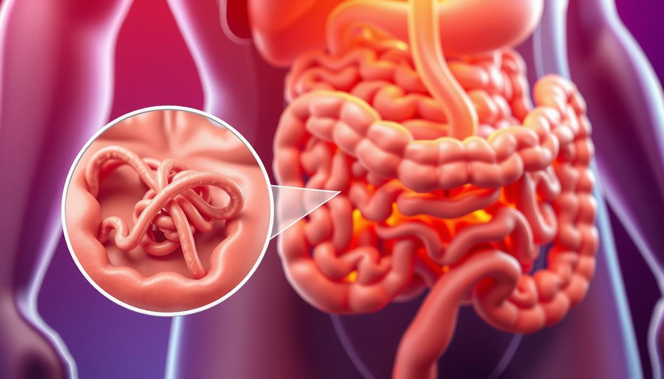 a detailed digital illustration of the digestive system, focused on the role of cholecystokinin (CCK) in gastrointestinal disorders. in the foreground, a magnified view of the intestines, showcasing the intricate workings of CCK and its effects on processes like motility, secretion, and pain perception. in the middle ground, the stomach and pancreas are visible, highlighting the production and release of CCK. the background features a broader view of the abdomen, with subtle anatomical references to irritable bowel syndrome, gastroesophageal reflux disease, and other related conditions. the overall scene is rendered in a vibrant, high-contrast style, emphasizing the dynamic and critical role of CCK in digestive health and disease.