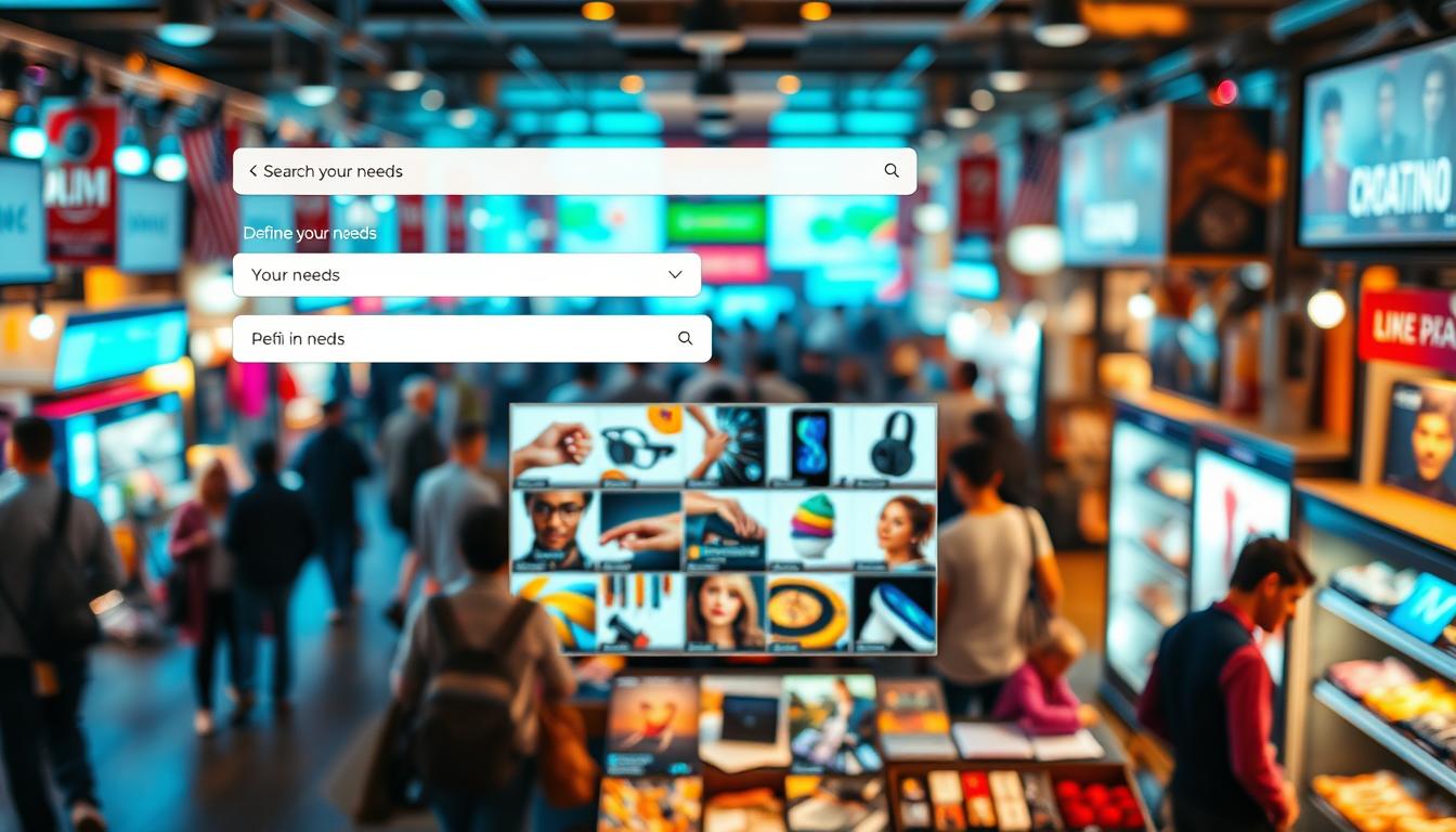 A bustling online marketplace interface, set against a vibrant backdrop of activity and exploration. In the foreground, a clean, intuitive search bar and navigation menu invite users to define their needs. The middle ground showcases a grid of product thumbnails, each a tantalizing glimpse into the vast array of offerings. In the background, a soft glow of ambient lighting and a sense of endless possibility create an atmosphere of discovery and opportunity. The overall scene conveys the idea of a powerful, user-friendly platform that empowers individuals to find the perfect solutions to their unique requirements.